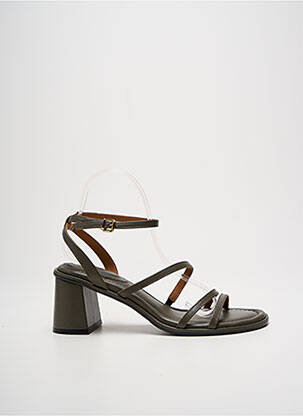 Sandales/nu pieds matière lisse talon de 4 à 6cm vert BILLIBI femme