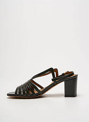 Sandales/nu pieds matière lisse talon de 4 à 6cm vert ANTHOLOGY femme