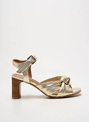 Sandales/nu pieds matière lisse talon de 4 à 6cm or ANTHOLOGY femme