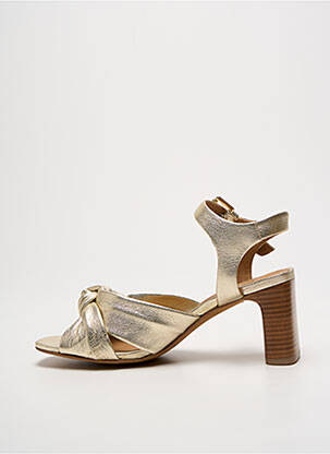 Sandales/nu pieds tissage satiné talon de 4 à 6cm or ANTHOLOGY femme