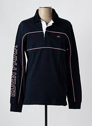Polo manches longues manches longues bleu EDEN PARK homme