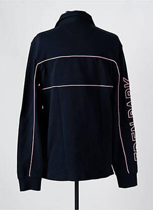 Polo manches longues manches longues bleu EDEN PARK homme