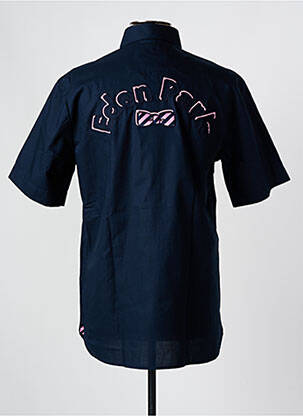 Chemise manches courtes coupe droite bleu EDEN PARK homme