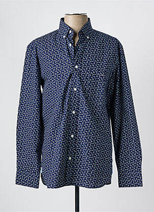 Chemise manches longues imprimé fantaisie bleu EDEN PARK homme