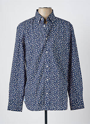 Chemise manches longues imprimé fleurs bleu EDEN PARK homme