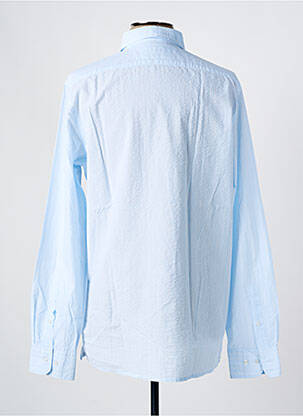 Chemise manches longues coupe droite bleu EDEN PARK homme