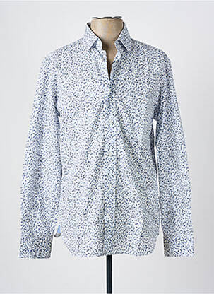 Chemise manches longues coupe droite bleu EDEN PARK homme