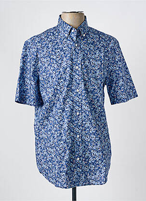 Chemise manches courtes coupe droite bleu EDEN PARK homme