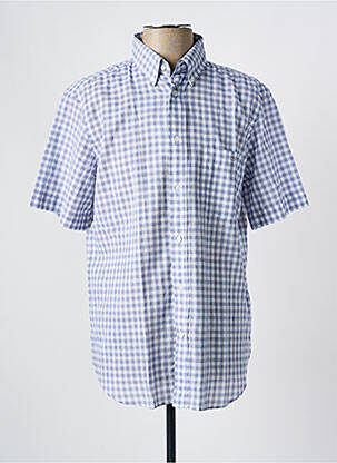 Chemise manches courtes coupe droite bleu EDEN PARK homme