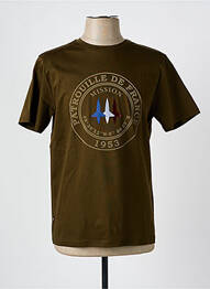 T-shirt coupe droite manches courtes vert PATROUILLE DE FRANCE homme