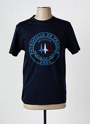 T-shirt coupe droite manches courtes bleu PATROUILLE DE FRANCE homme
