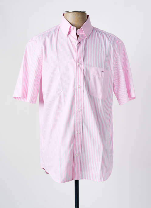 Chemise manches courtes coupe droite rose EDEN PARK homme