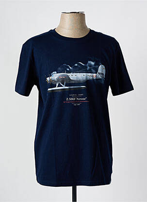 T-shirt coupe cintrée manches courtes bleu AERONAUTICA homme