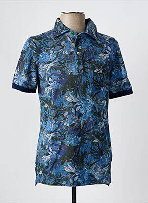 Polo coupe cintrée manches courtes bleu MASON'S homme