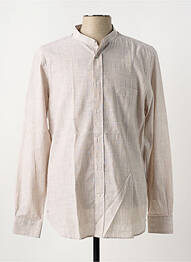 Chemise manches longues coupe cintrée beige EDEN PARK homme