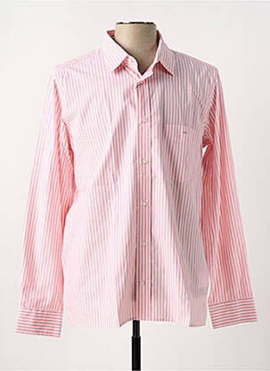 Chemise manches longues coupe droite rose EDEN PARK homme