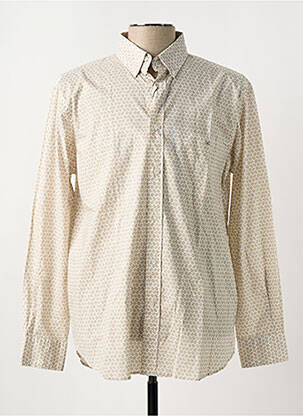 Chemise manches longues imprimé fantaisie beige EDEN PARK homme