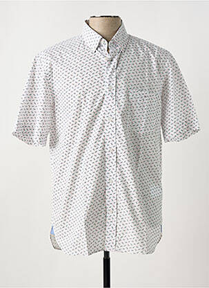 Chemise manches courtes imprimé fantaisie blanc EDEN PARK homme
