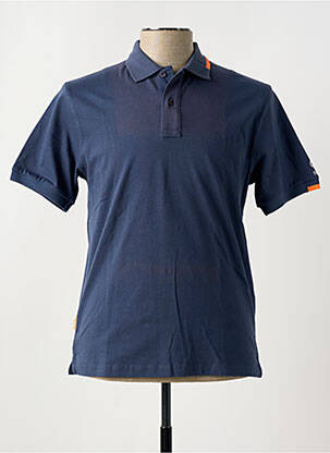 Polo stretch manches courtes bleu SUNS BOARDS homme