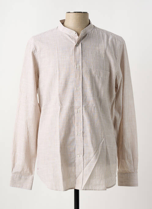 Chemise manches longues beige EDEN PARK pour homme
