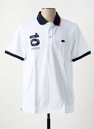 Polo coupe droite manches courtes blanc EDEN PARK homme