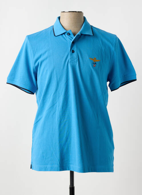 Polo bleu AERONAUTICA pour homme