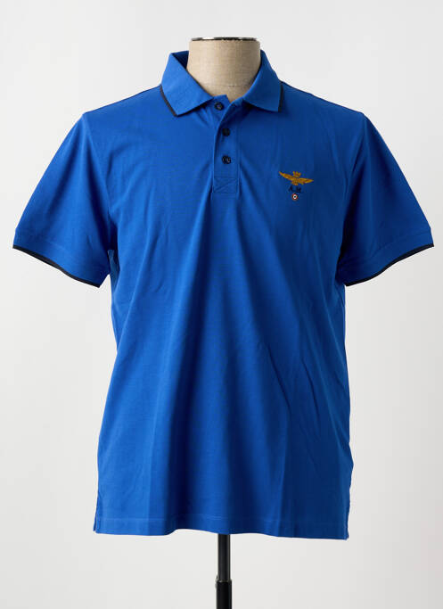 Polo bleu fonce AERONAUTICA pour homme