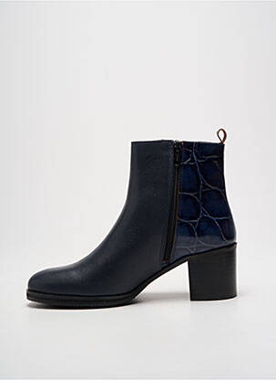 Bottines/boots matière lisse talon de 4 à 6cm bleu QOO TUM femme