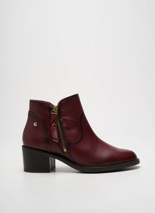 Bottines/boots tissage satiné talon de 4 à 6cm violet PIKOLINOS femme