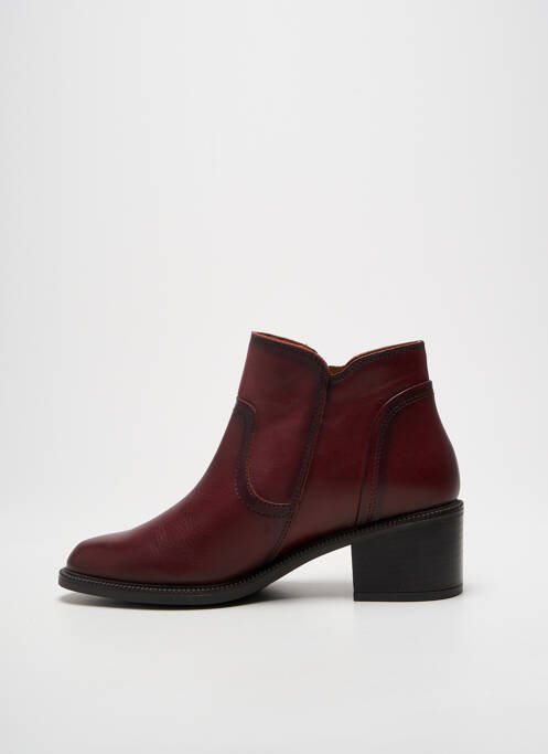 Bottines/boots tissage satiné talon de 4 à 6cm violet PIKOLINOS femme