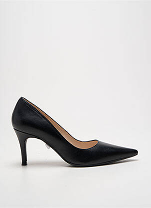 Escarpins tissage satiné talon de 7 à 9cm noir LODI femme
