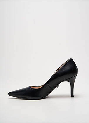 Escarpins tissage satiné talon de 7 à 9cm noir LODI femme