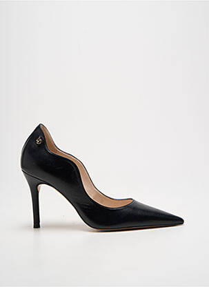 Escarpins tissage satiné talon de 7 à 9cm noir LODI femme