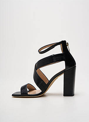 Sandales/nu pieds matière lisse talon de 7 à 9cm noir FIORANGELO femme