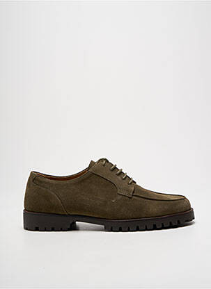 Derbies nubuck talon plat jusqu'à 3cm vert BOBBIES femme