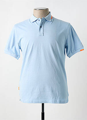 Polo coupe droite manches courtes bleu SUNS BOARDS homme