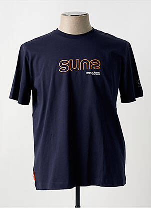 T-shirt coupe droite manches longues bleu SUNS BOARDS homme