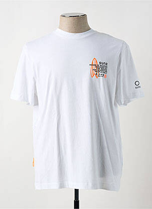 T-shirt coupe droite manches courtes blanc SUNS BOARDS homme