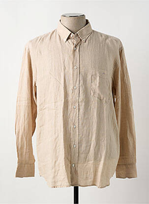 Chemise manches longues coupe droite beige EDEN PARK homme