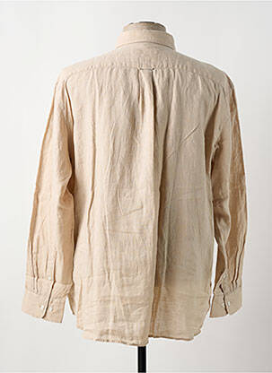 Chemise manches longues coupe droite beige EDEN PARK homme
