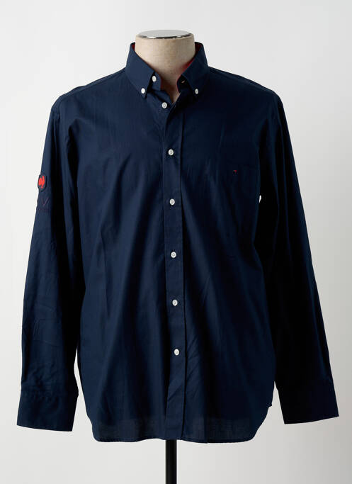 Chemise manches longues bleu EDEN PARK pour homme