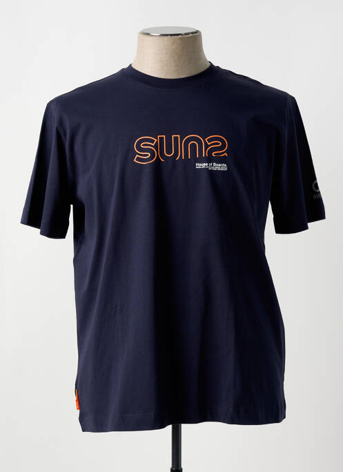 T-shirt bleu SUNS BOARDS pour homme