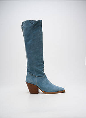 Bottes cubain talon de 7 à 9cm bleu ALPE femme
