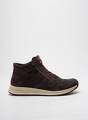 Baskets nubuck talon plat jusqu'à 3cm gris ARA femme