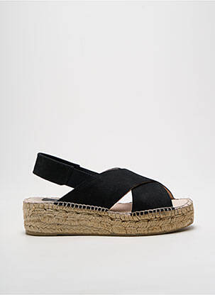 Espadrilles bout ouvert talon de 4 à 6cm noir GAIMO femme