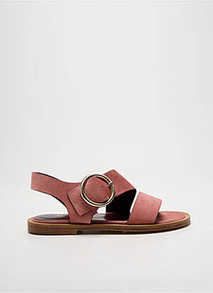 Sandales/nu pieds chiquet talon plat jusqu'à 3cm rose AVRIL GAU femme