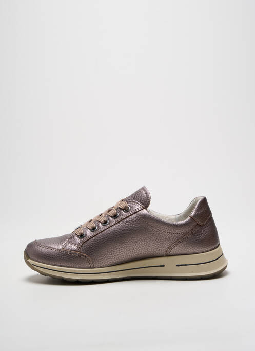 Baskets matière lisse talon plat jusqu'à 3cm gris ARA femme