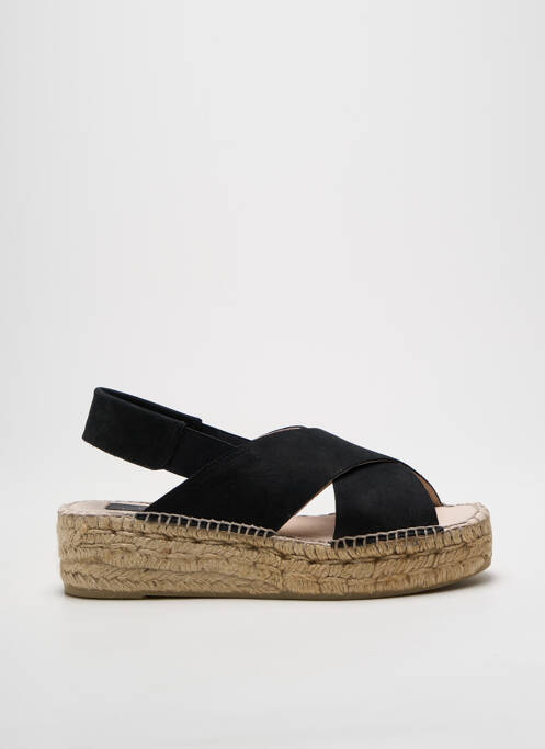 Espadrilles bout ouvert talon de 4 à 6cm noir GAIMO femme