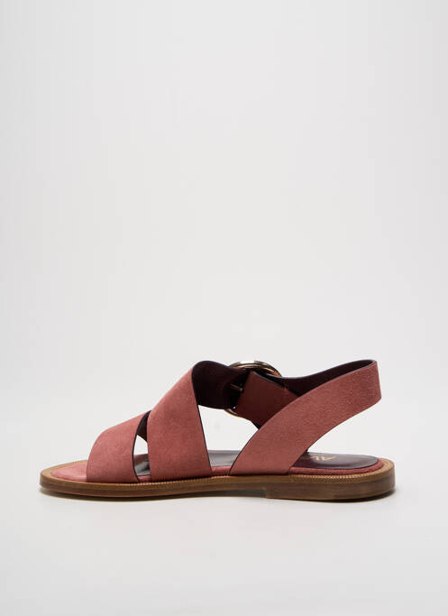 Sandales/nu pieds chiquet talon plat jusqu'à 3cm rose AVRIL GAU femme