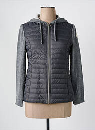 Doudoune manches longues a capuche gris SUN VALLEY femme